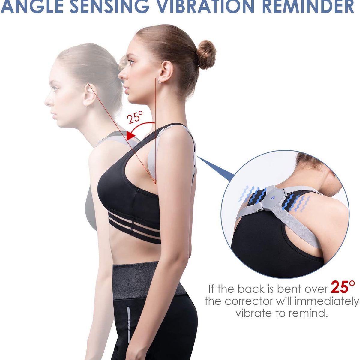 TIOZONEY - Inteligente con Vibración Corrector De Postura Invisible Unisex
