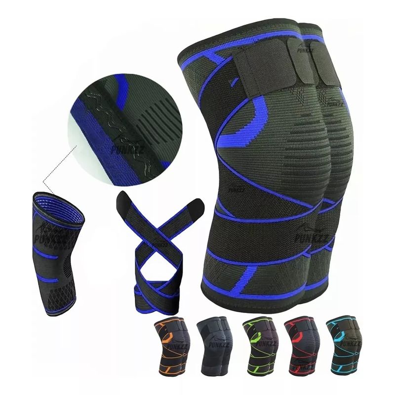 TIOZONEY - 1 Par Rodilleras Elásticas Deportivas Compresion Para Gym.-