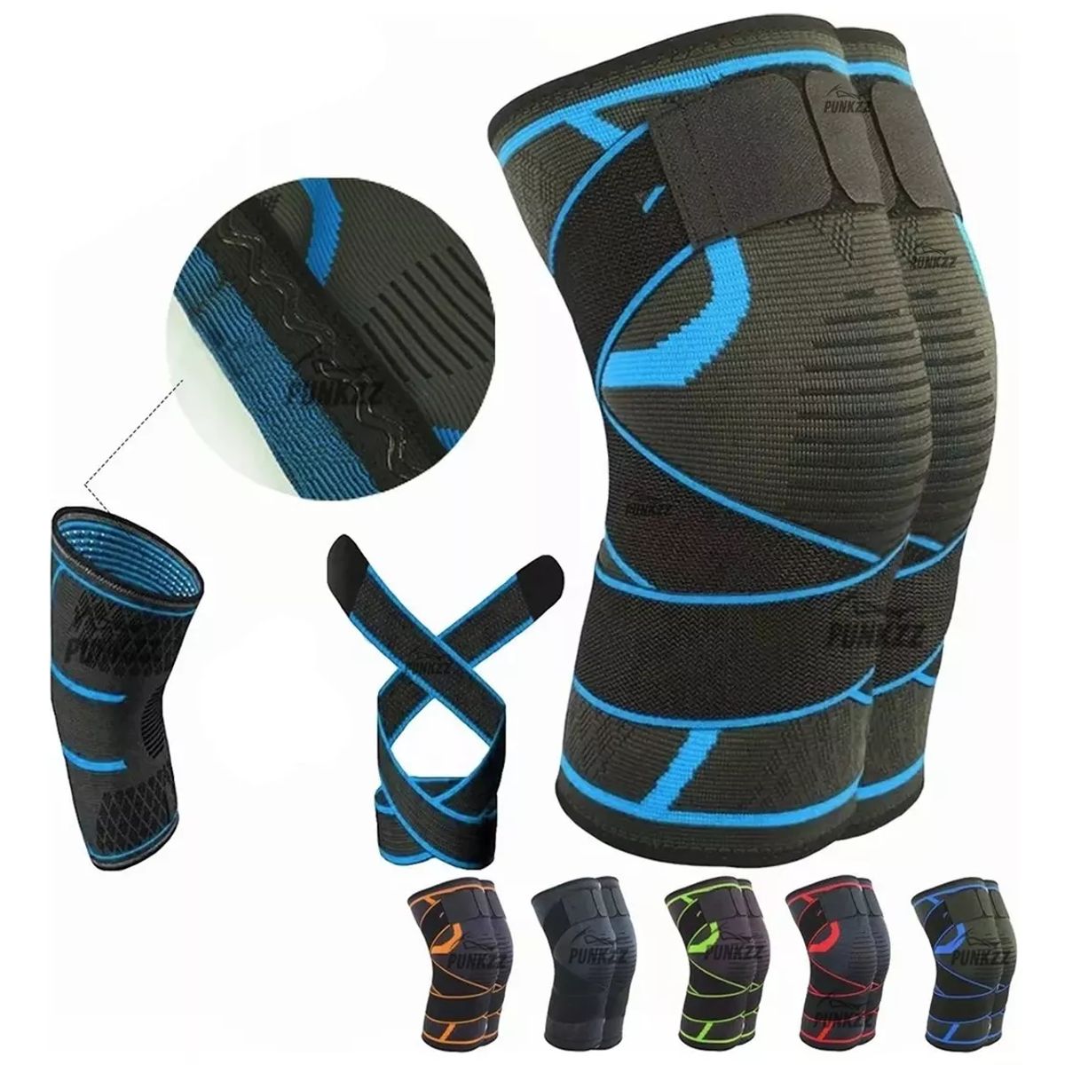 TIOZONEY - 1 Par Rodilleras Elásticas Deportivas Compresion Para Gym