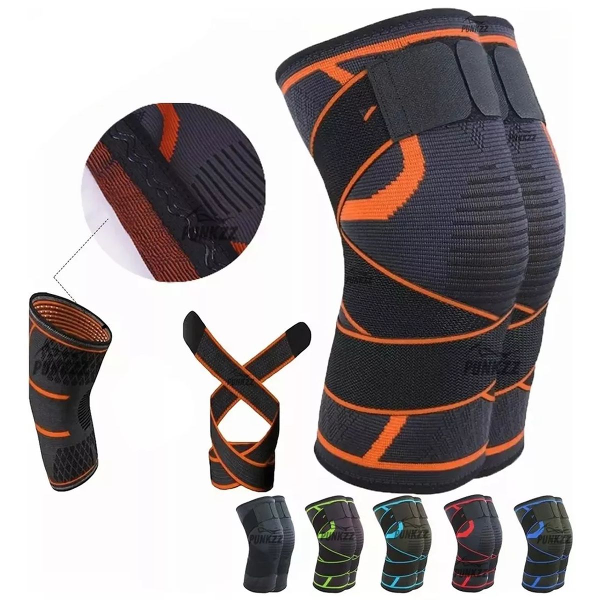 TIOZONEY - 1 Par Rodilleras Elásticas Deportivas Compresion Para Gym