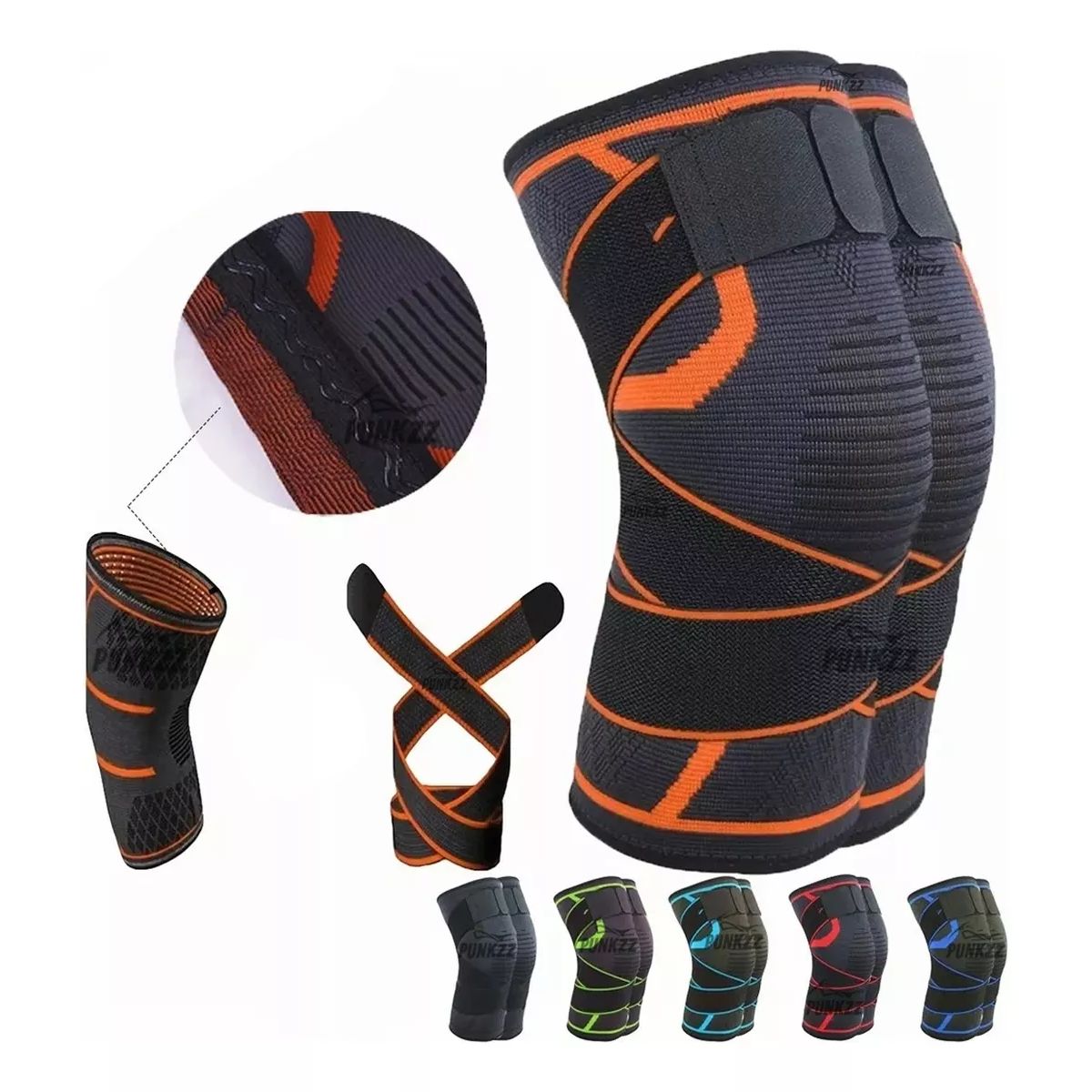 TIOZONEY - 1 Par Rodilleras Elásticas Deportivas Compresion Para Gym