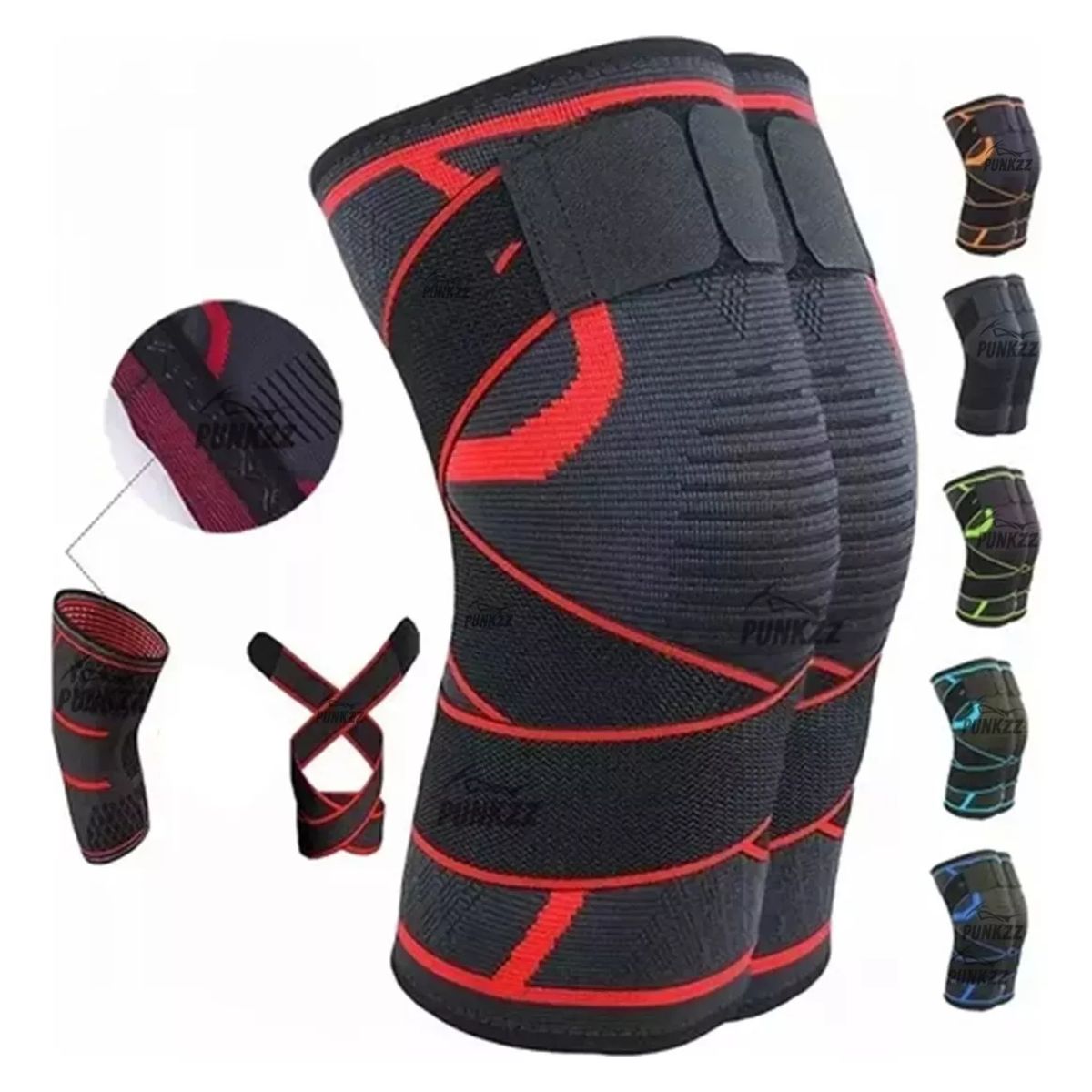 TIOZONEY - 1 Par Rodilleras Elásticas Deportivas Compresion Para Gym