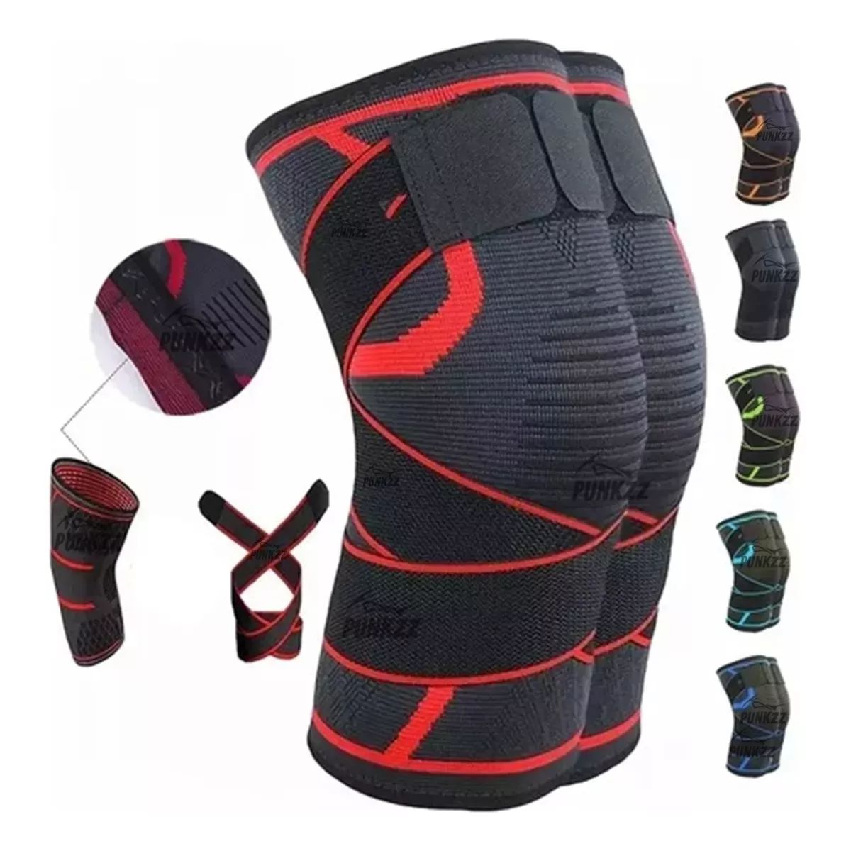 TIOZONEY - 1 Par Rodilleras Elásticas Deportivas Compresion Para Gym