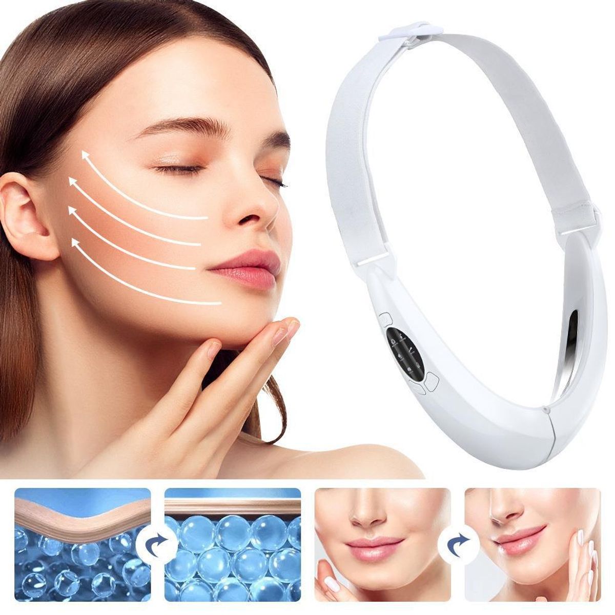 TIOZONEY - Dispositivo de adelgazamiento facial por vibración de microcorriente