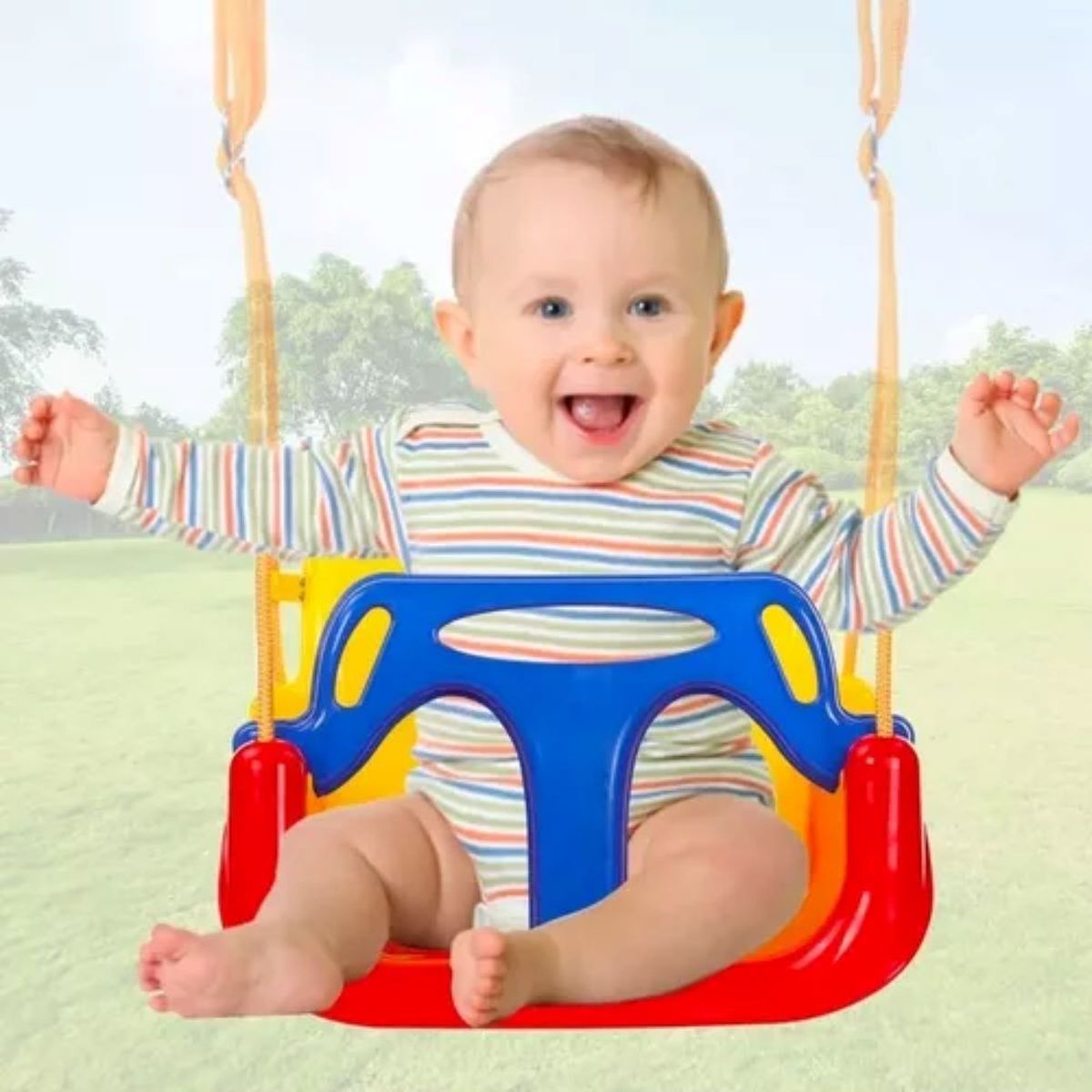 MUNDO MAGIA - Columpio Silla 3 En 1 Ajustable Portátil Niños Asiento Bebé