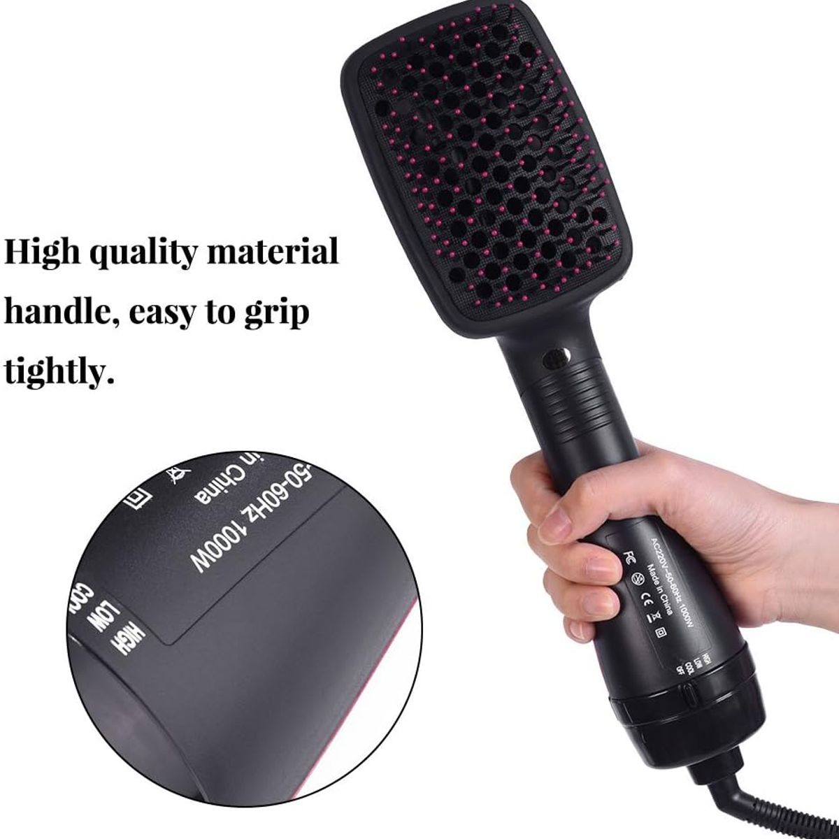 TIOZONEY - cepillo secador de pelo 2 en 1 y cepillo alisador