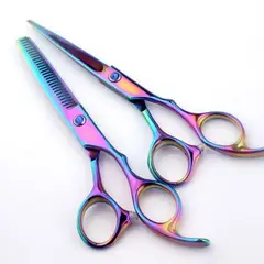 TIOZONEY - Tijeras de Peluquería con Tijeras de Adelgazamiento y Peine