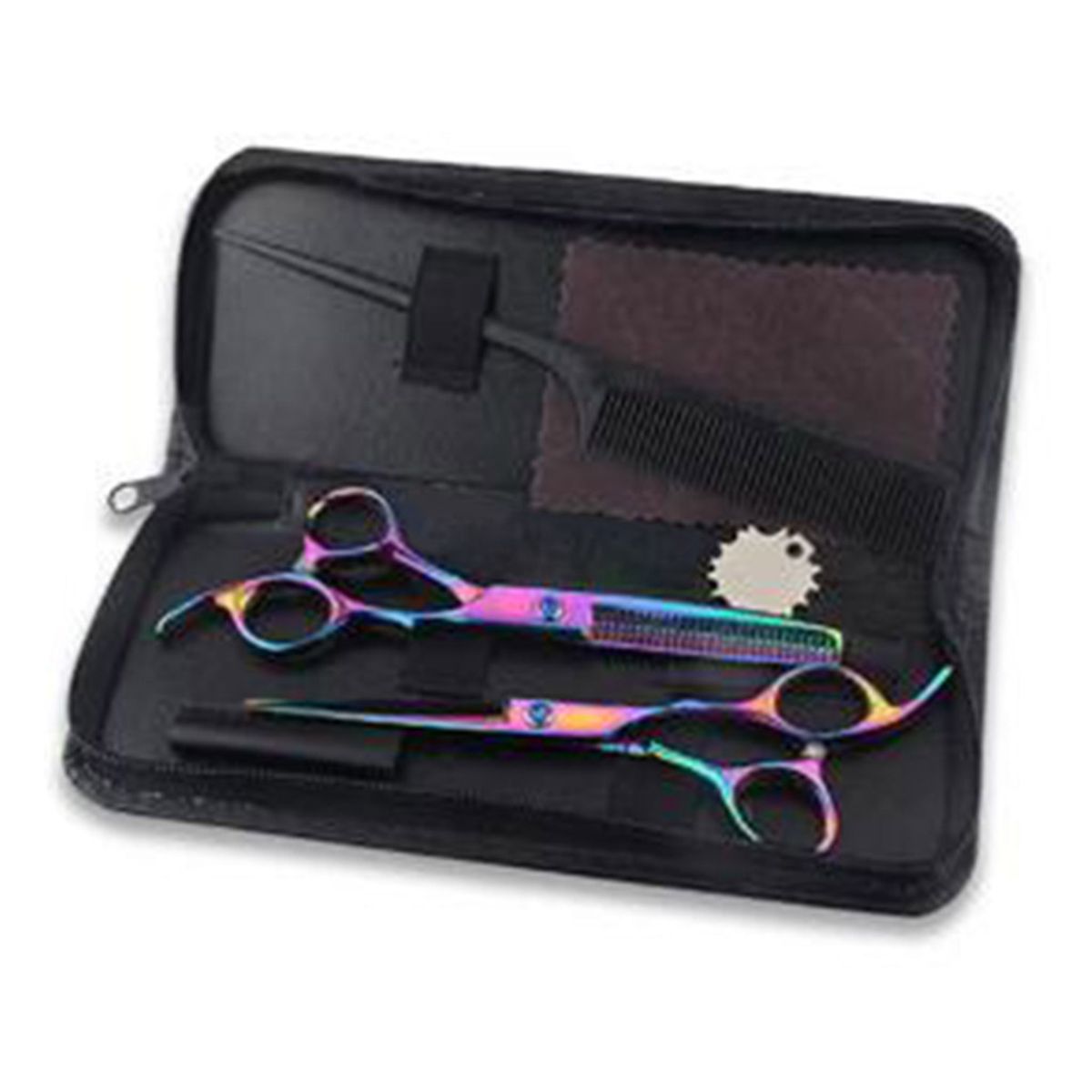 TIOZONEY - Tijeras de Peluquería con Tijeras de Adelgazamiento y Peine