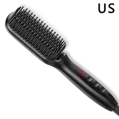 TIOZONEY - Plancha de Pelo y Barba 2 en 1 con Peine Alisador