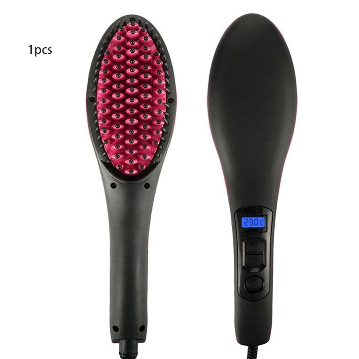 TIOZONEY - Alisador de Pelo Cerámico UD con Cepillo Eléctrico y Peine