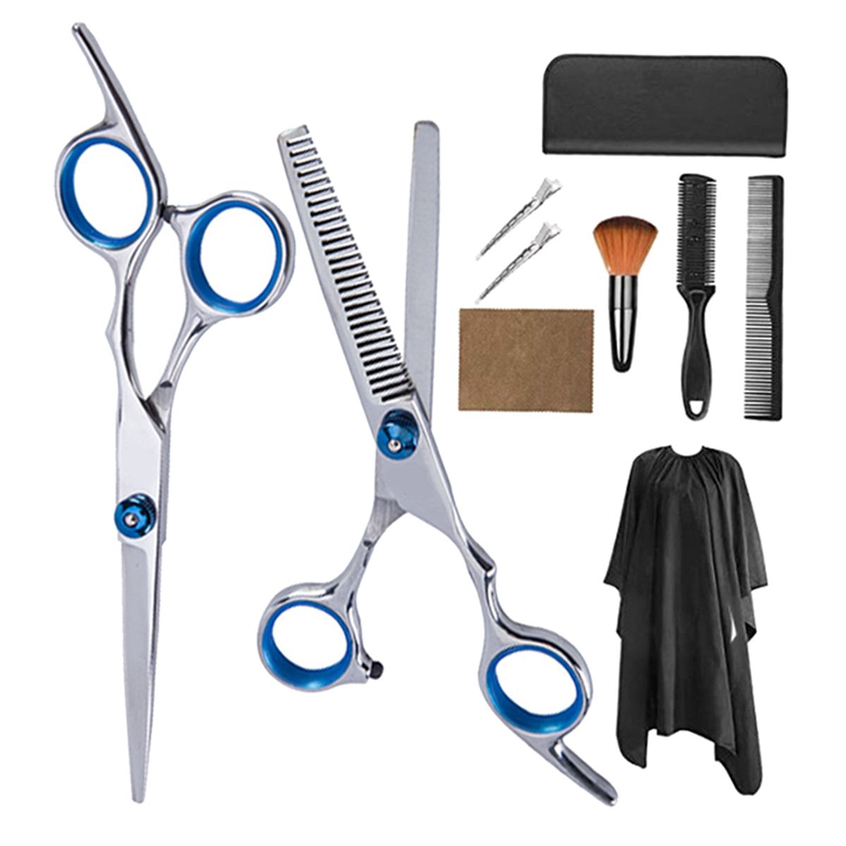 TIOZONEY - Juego de 10 Tijeras de Peluquería Profesional para Cortes Precisos