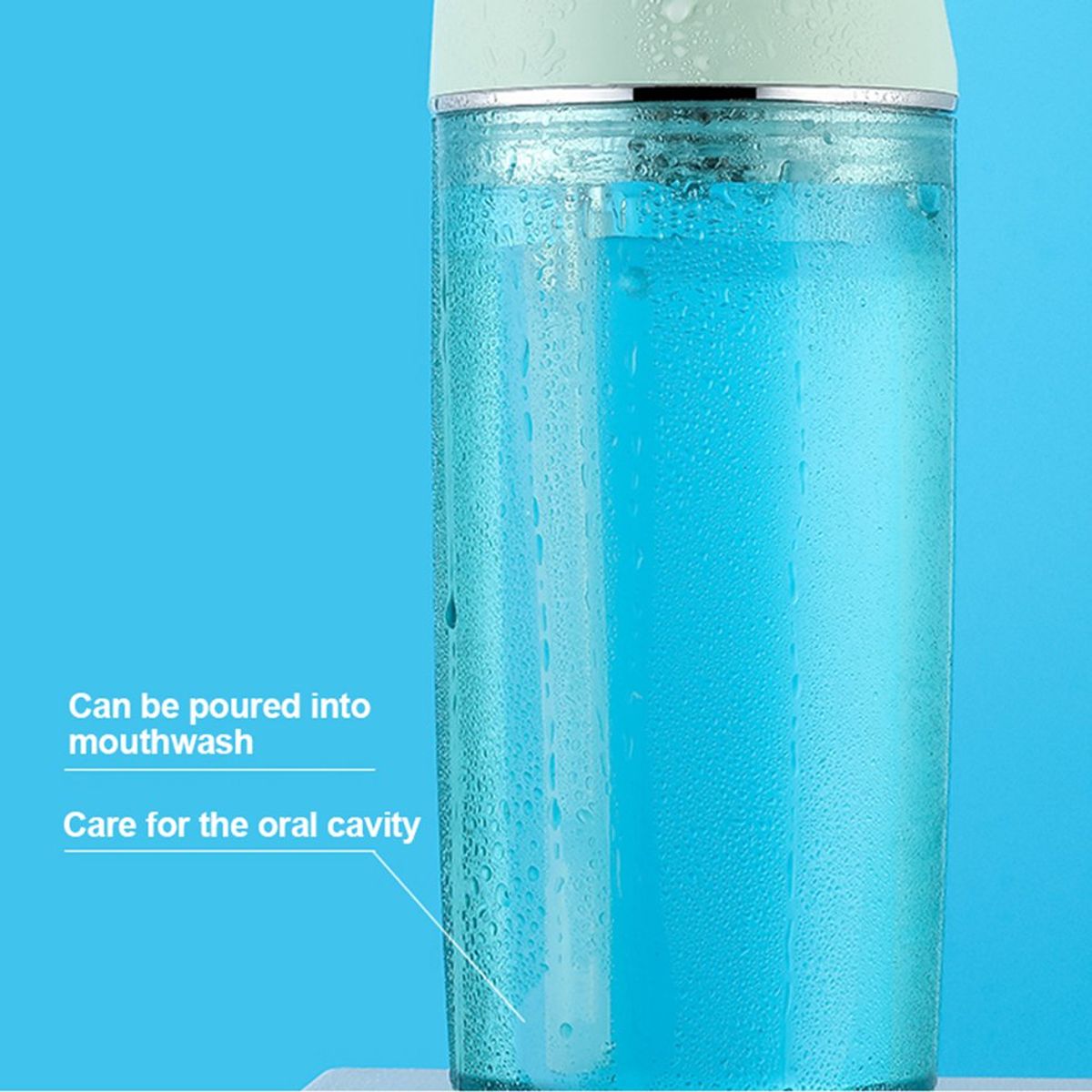 TIOZONEY - Limpiador dental con irrigador bucal y 6 boquillas