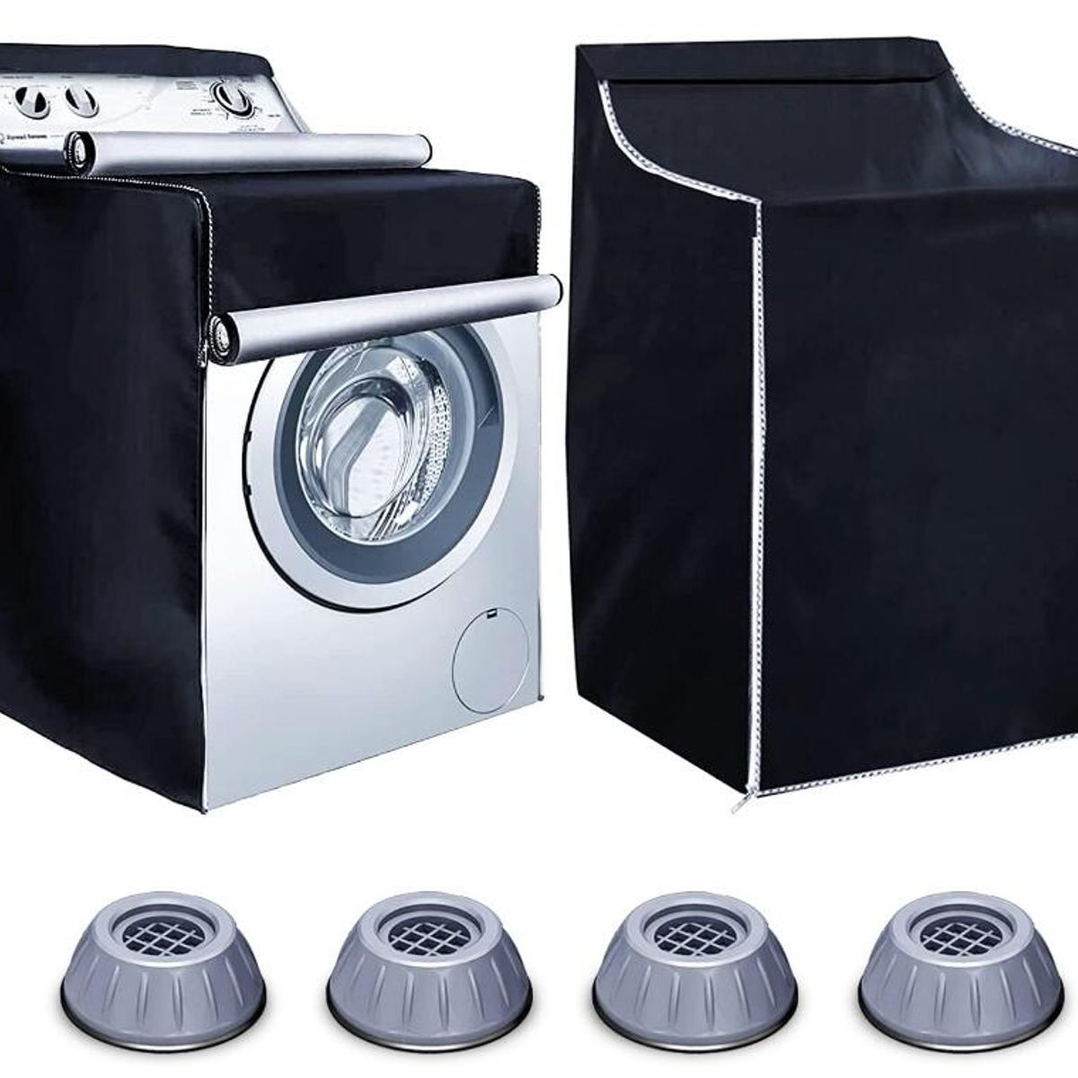 TIOZONEY - Funda para Lavadora Impermeable Cubiera de Lavadora y Secadora