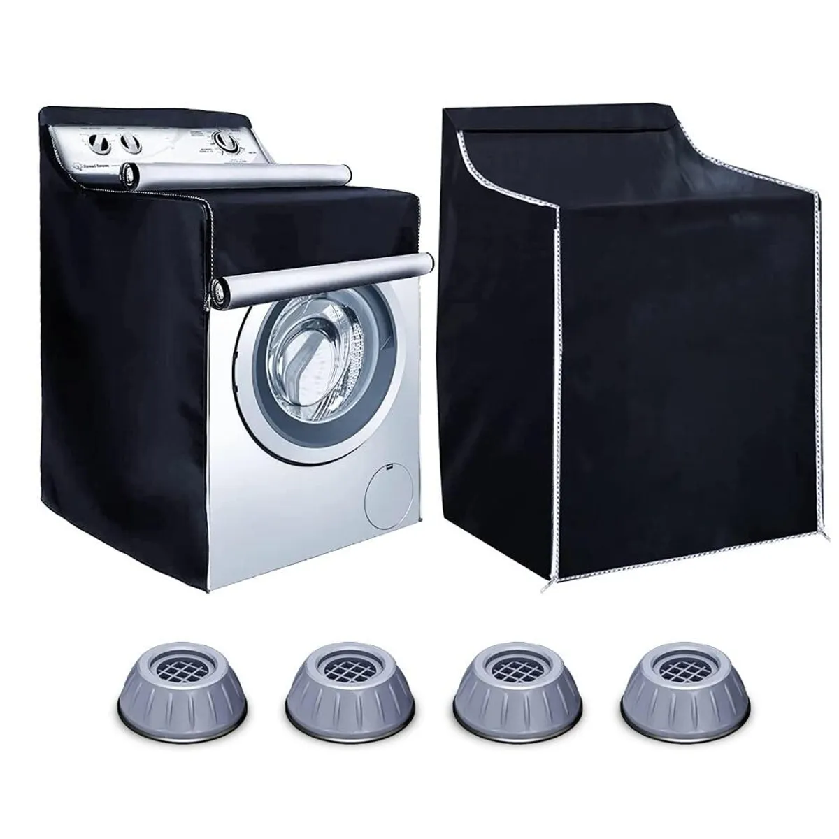TIOZONEY - Funda para Lavadora Impermeable Cubiera de Lavadora y Secadora