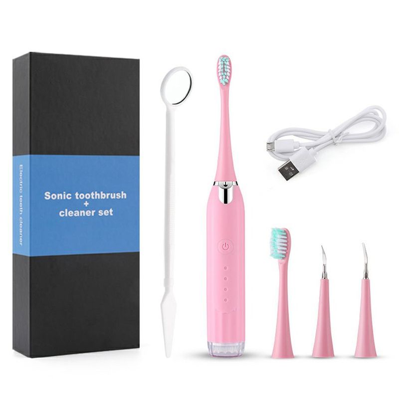 TIOZONEY - Kit cepillo de dientes eléctrico multifuncional y limpiador dental