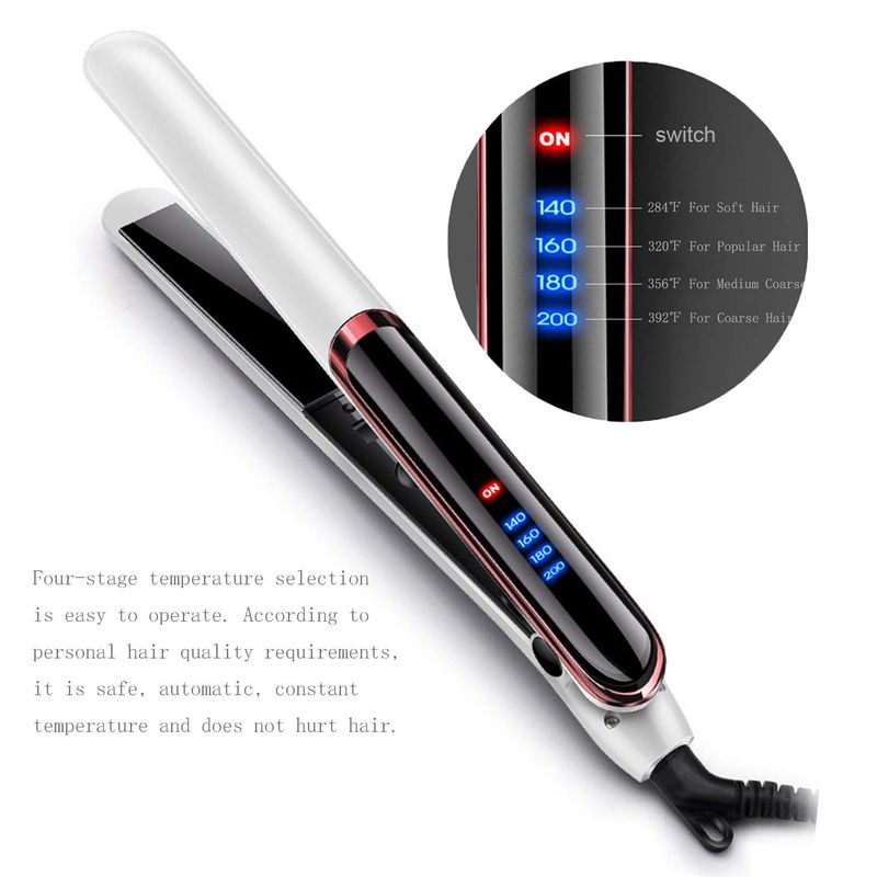 TIOZONEY - Plancha de pelo para cabello lacio Cabello rizado Secohúmedo
