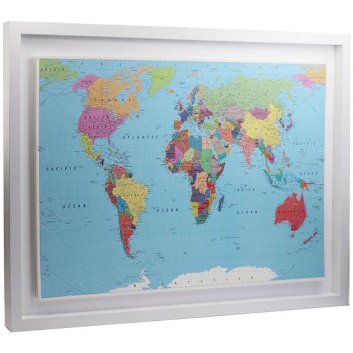 RONDA - Cuadro mapa del mundo color 50x70