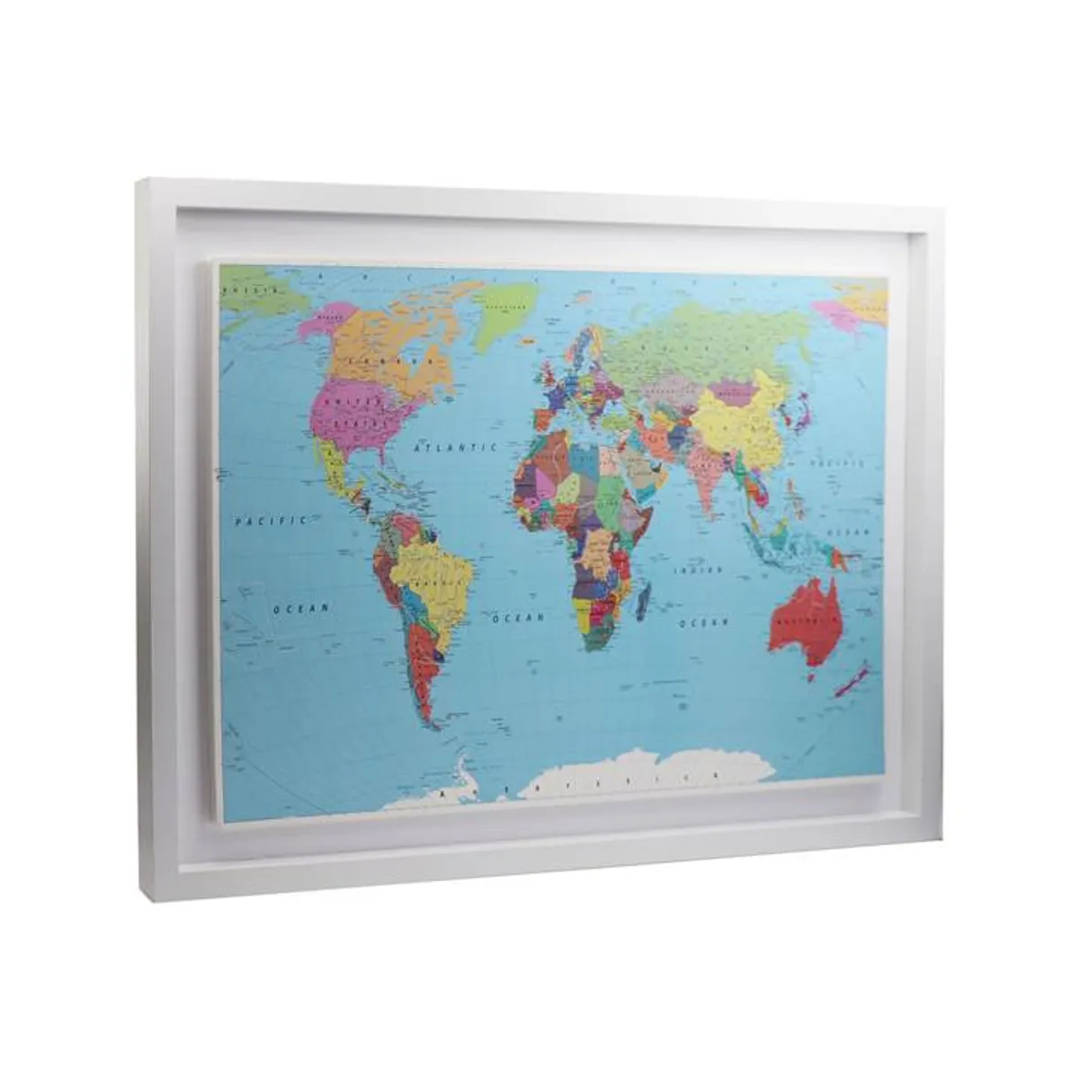 RONDA - Cuadro mapa del mundo color 50x70