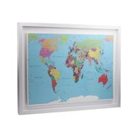 Cuadro mapa del mundo color 50x70