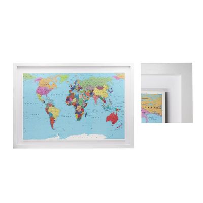 Imagen 2 del producto Cuadro mapa del mundo color 50x70