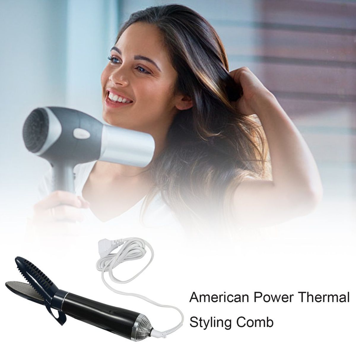 TIOZONEY - Secador de pelo multifuncional con iones negativos y peine-7 en 1