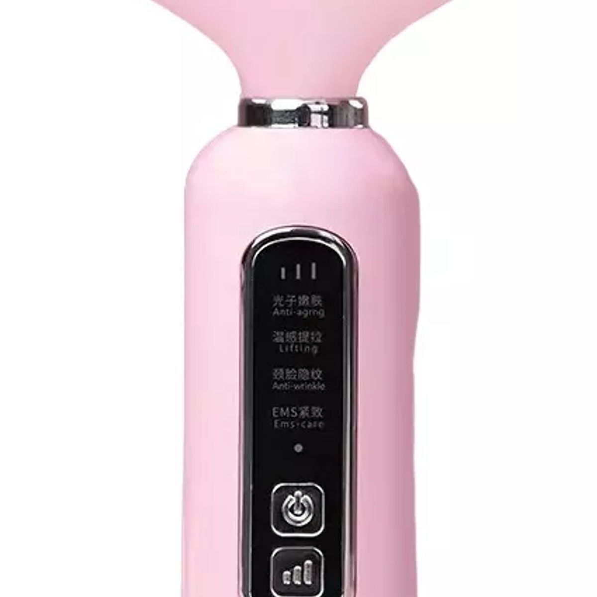 TIOZONEY - Aparato Rejuvenecedor Facial Y De Cuello Masajes Vibración Color Rosa claro