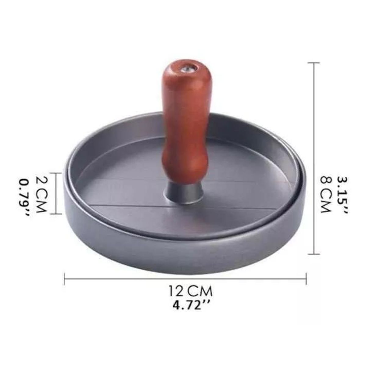 GENERICO - Prensa para hamburguesas molde antiadherente asado parrilla