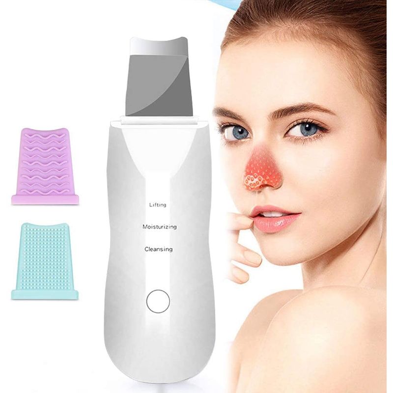 TIOZONEY - Limpiador Facial Ultrasónico con 2 Cepillos Masajeadores