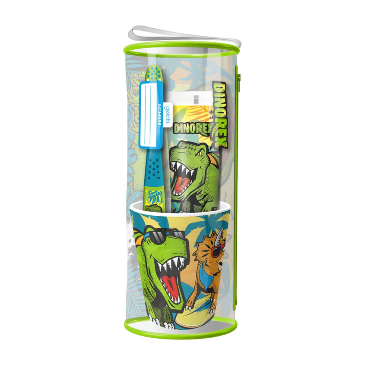 GELATTI - Estuche Dino Rex Set Pasta De Dientes 50g + Cepillo + Vaso