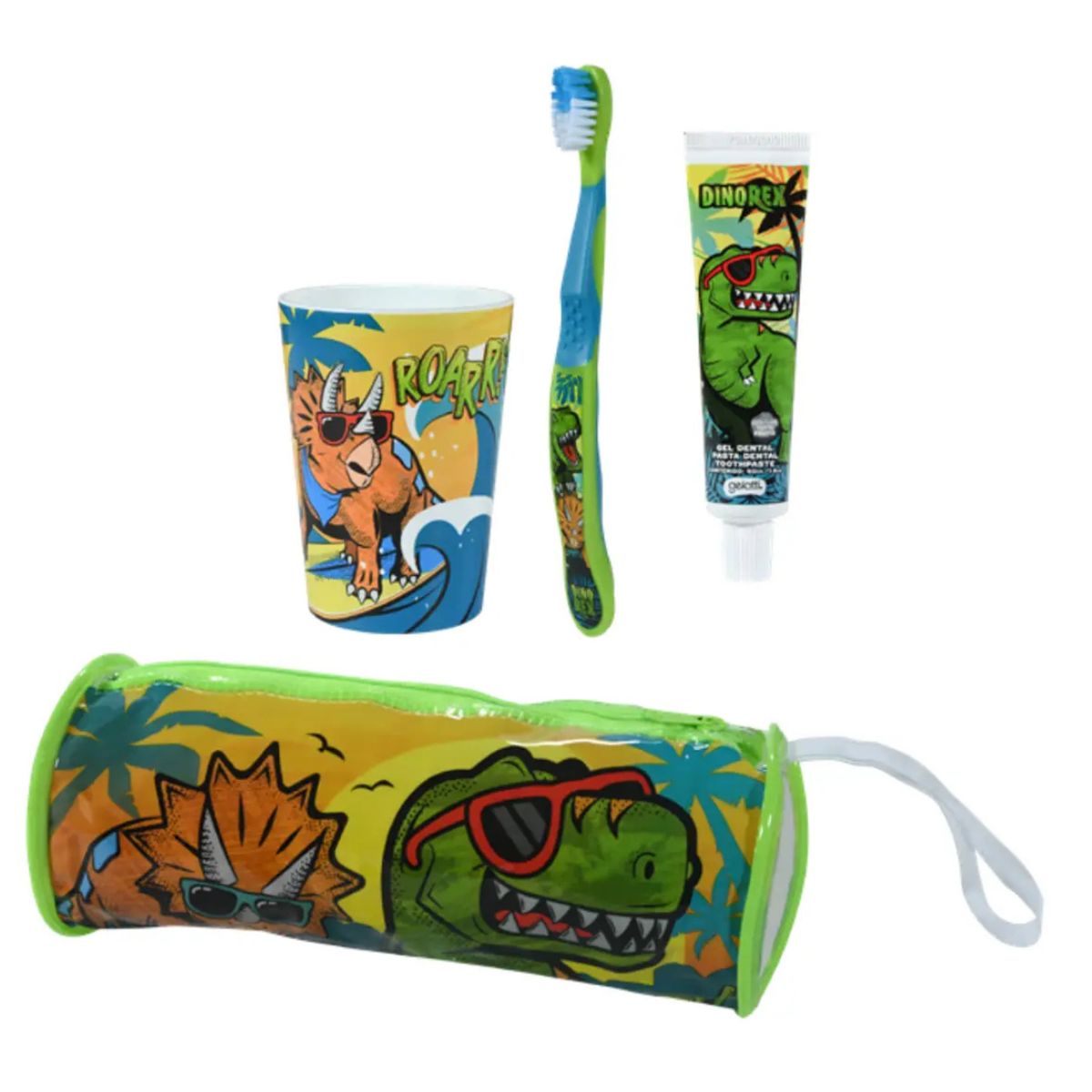 GELATTI - Estuche Dino Rex Set Pasta De Dientes 50g + Cepillo + Vaso