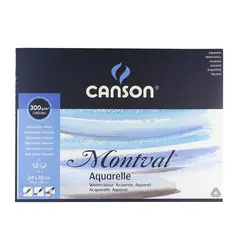 CANSON - Block Para Acuarela Montval 32x24cm 12hj 300gr