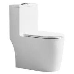 JOYTEK - WC One Piece Design 2045 Descarga a Piso 30 cm Blanco
