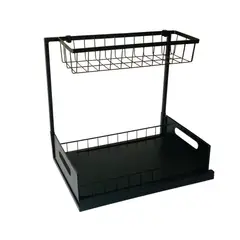GENERICO - Organizador rack Cocina deslizante Negro