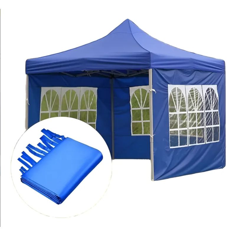 GENERICO - Lateral o Pared Para Toldo Araña 3x3 con diseño Ventana Color Azul