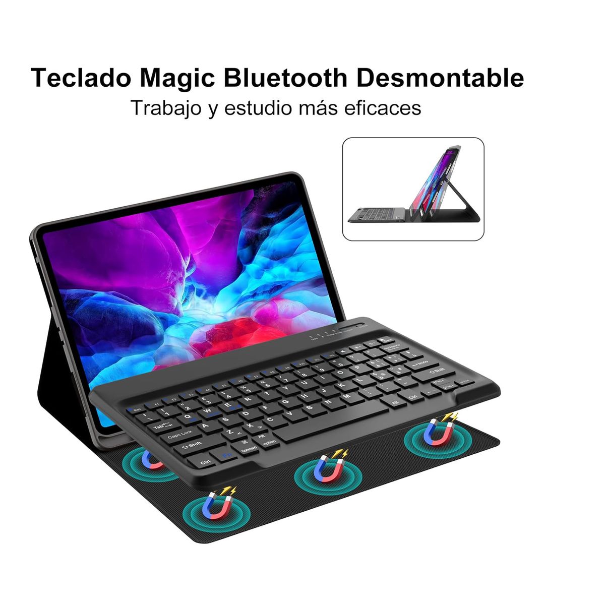 JOIGO - Funda Con Teclado Español Para iPad Air 13 M3 2025 Negro