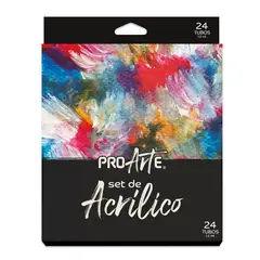 PROARTE - Set acrílicos 24 colores tubos de 12ml -
