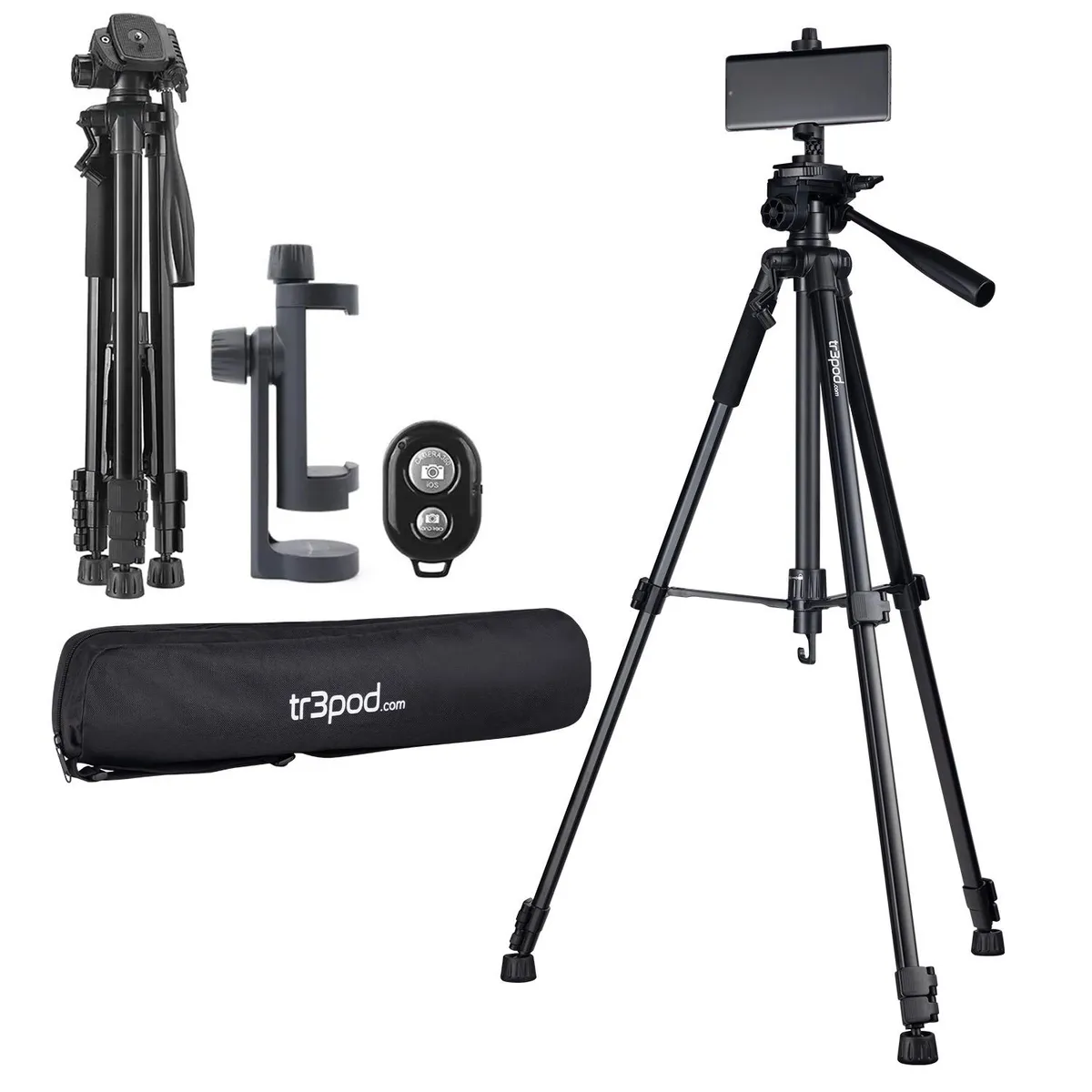 TR3POD - Tripode Camara Celular Tr3pod Aluminio Plegable + Control