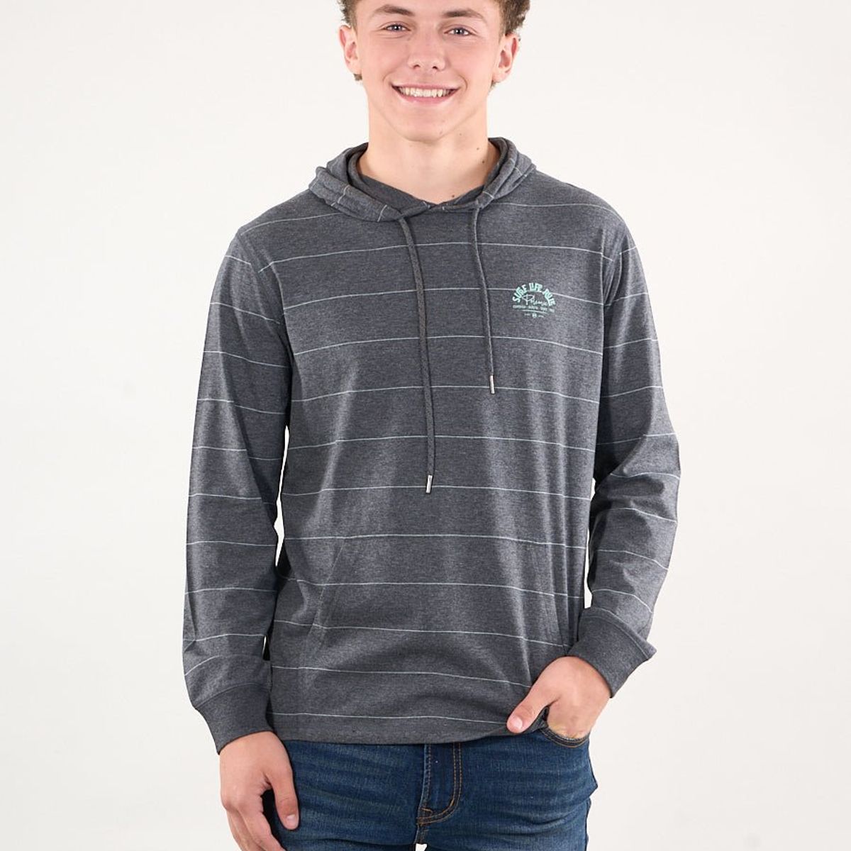 POLEMIC - Polera manga larga bolsillo Gorro 6300 Polemic