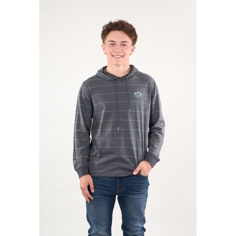 POLEMIC - Polera manga larga bolsillo Gorro 6300 Polemic