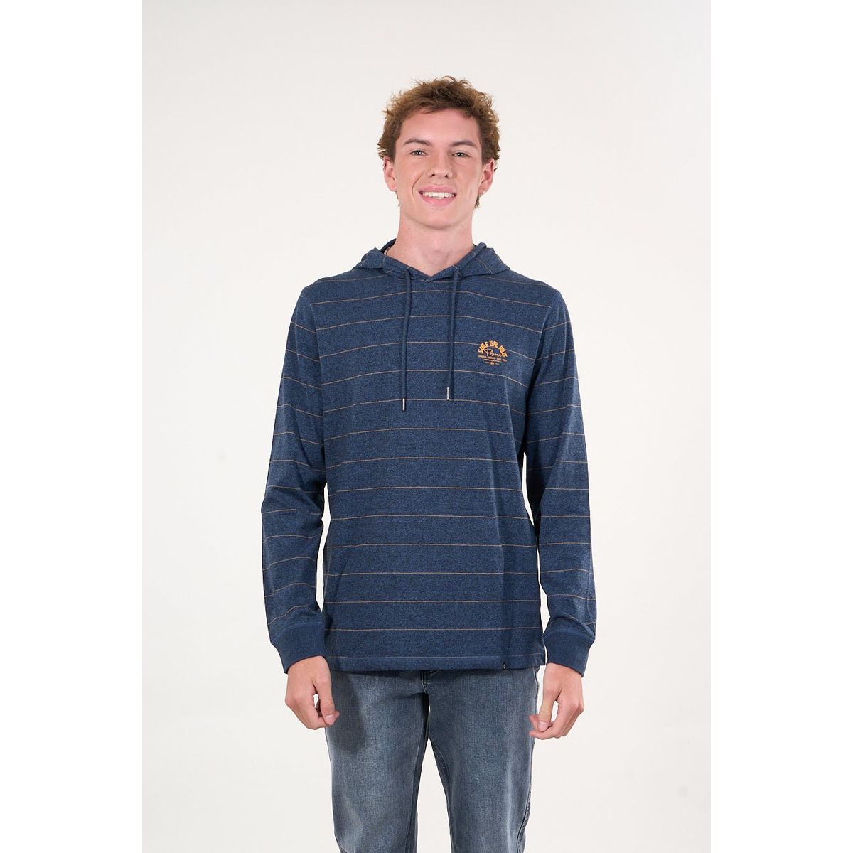 POLEMIC - Polera manga larga bolsillo Gorro 6300 Polemic