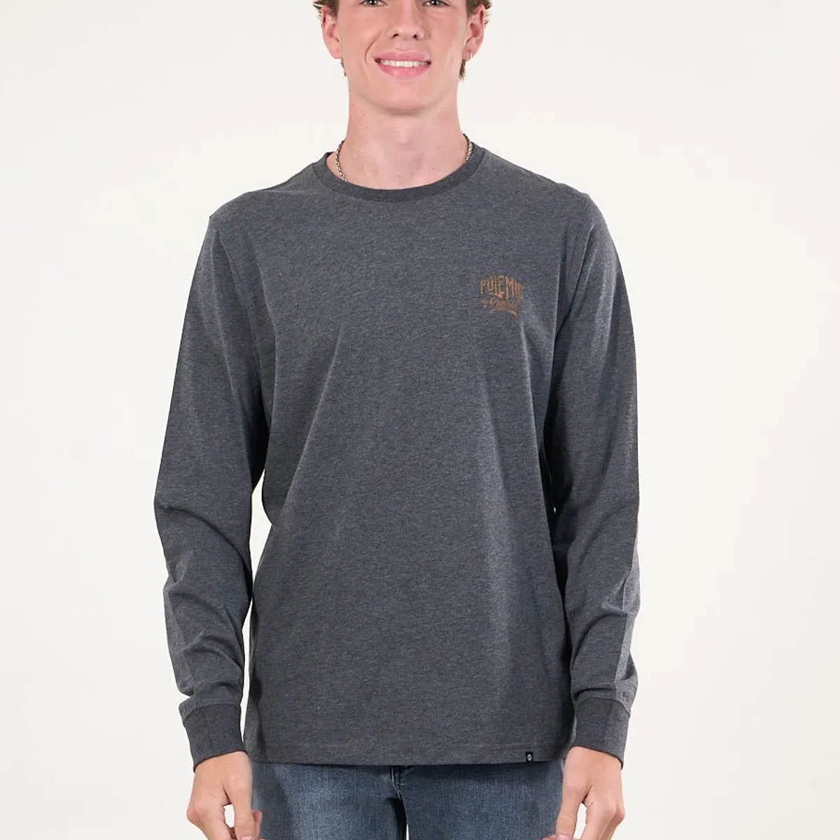 POLEMIC - Polera manga larga Melange 6301 Polemic
