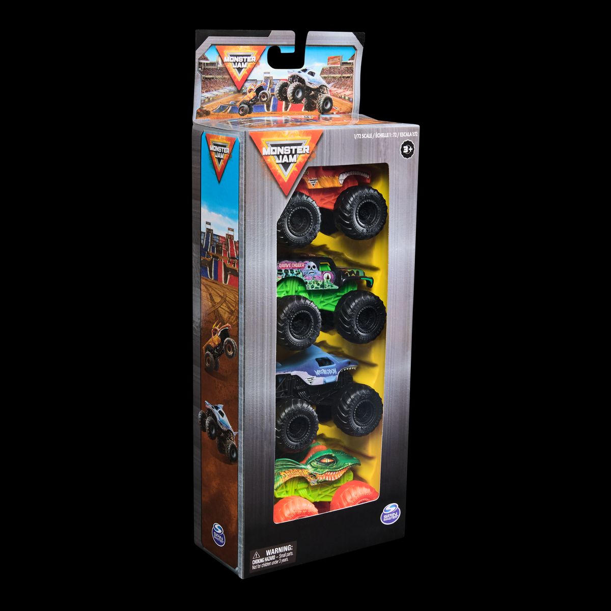 JAM MONSTER - Set 4 Autos A Escala 1:72 Monster Jam