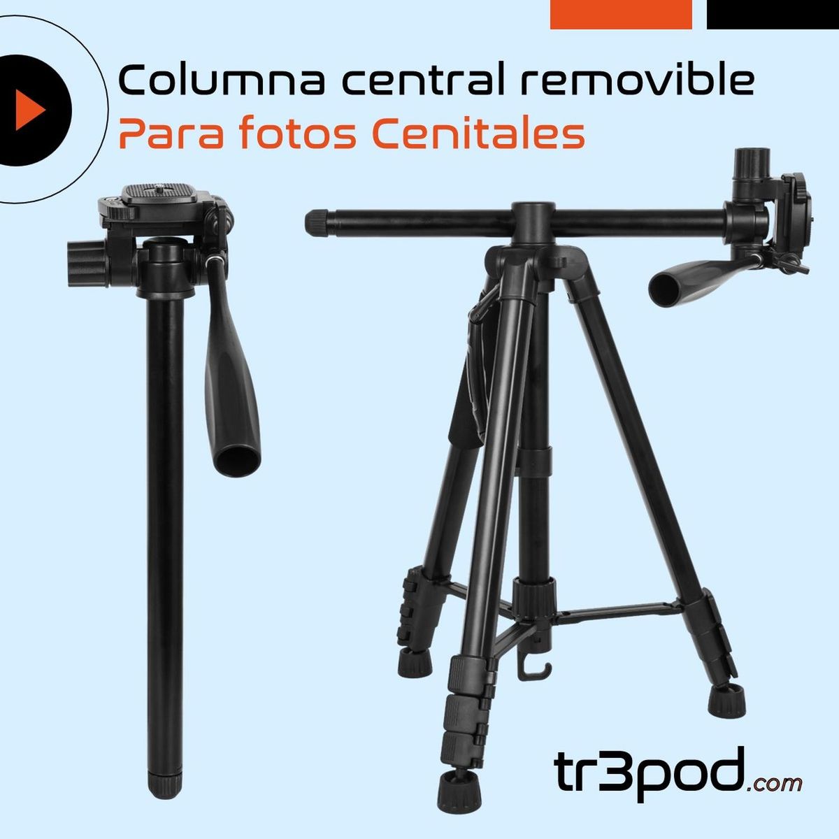 TR3POD - Tripode Camara Cenital Tr3pod Aluminio Profesional Plegable