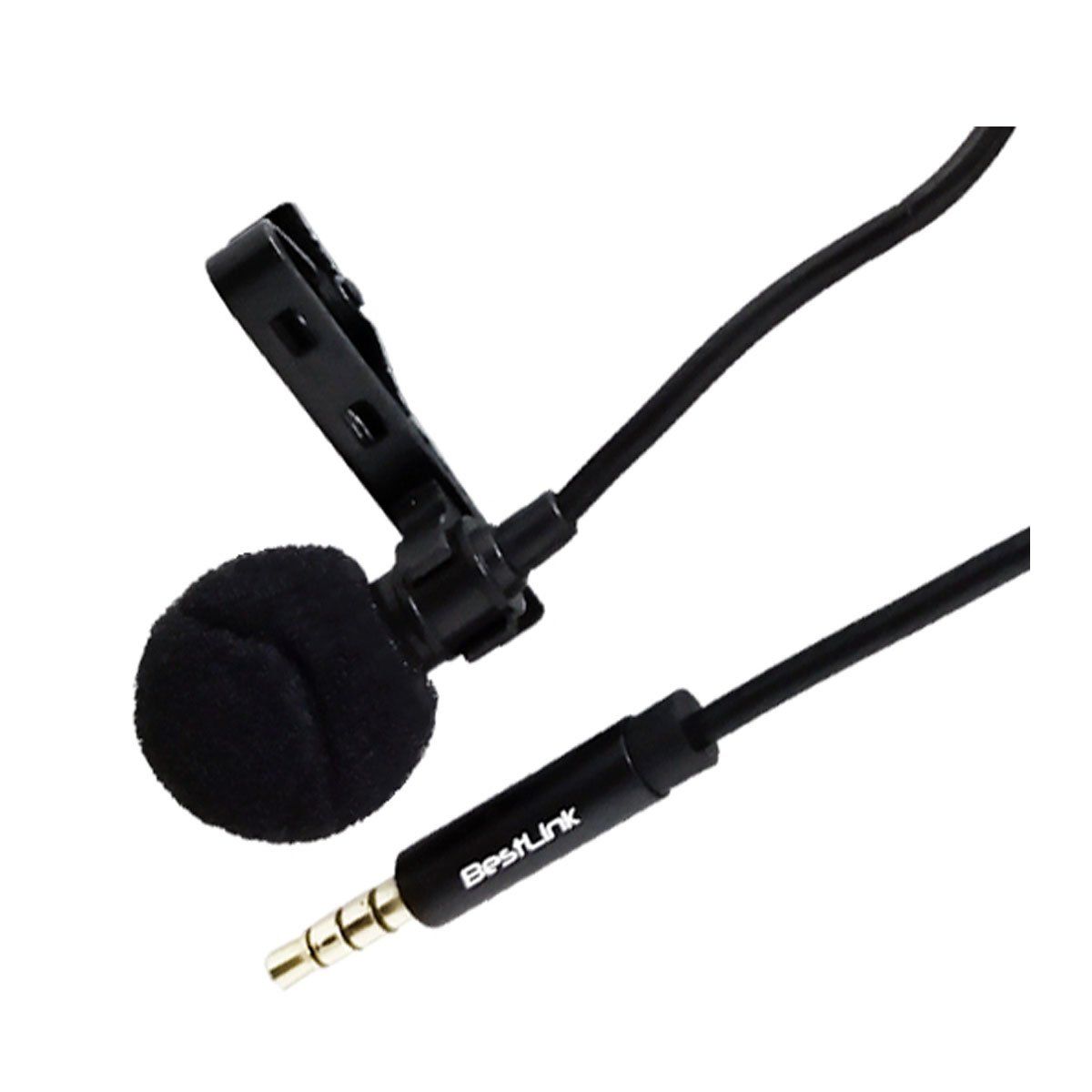 BESTLINK - MICROFONO CON CLIP 3.5MM, 1,5 MTS. NEGRO