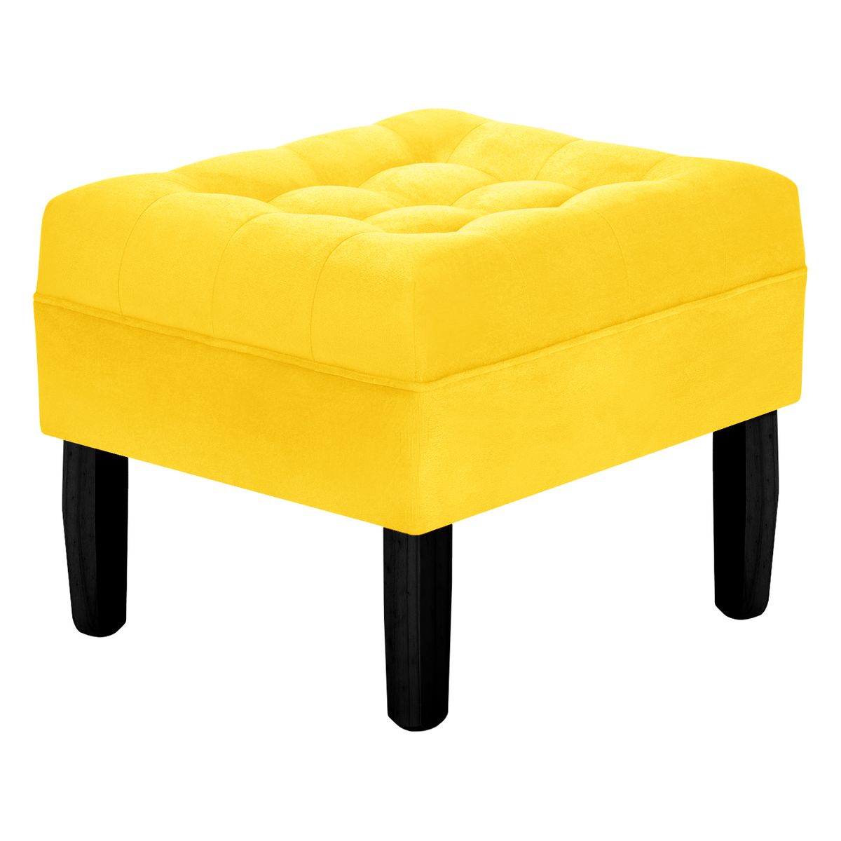 BODEVIR - Pouf Wood 1C Felpa 00 Amarillo
