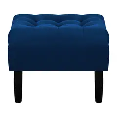 BODEVIR - Pouf Wood 1C Felpa 00 Azul Marino