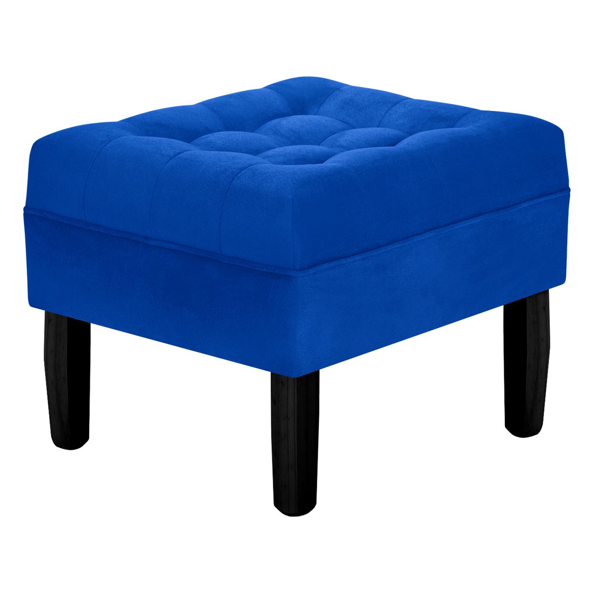 BODEVIR - Pouf Wood 1C Felpa 00 Azul Rey