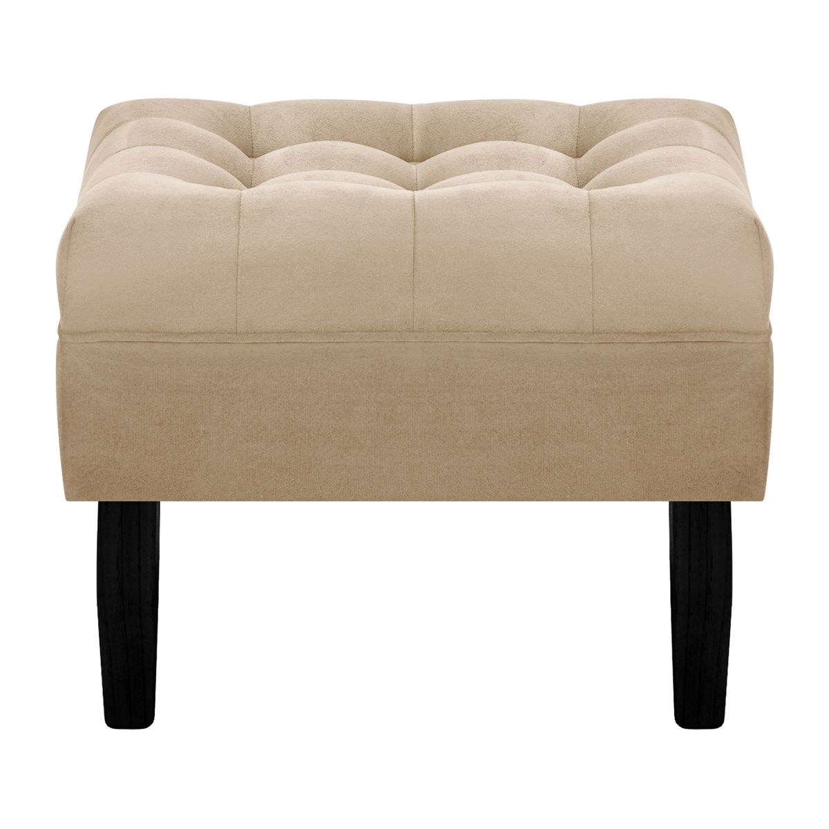 BODEVIR - Pouf Wood 1C Felpa 00 Beige.