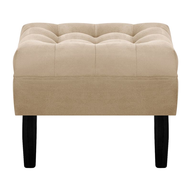 BODEVIR - Pouf Wood 1C Felpa 00 Beige