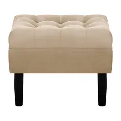 BODEVIR - Pouf Wood 1C Felpa 00 Beige